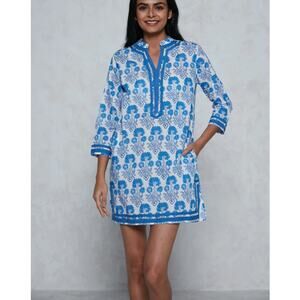 ANTHROPOLOGIE RO’S GARDEN TOKYO SHORT KURTA IN OMEGA